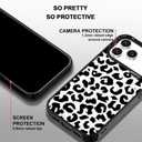 MOSNOVO for iPhone 17 Pro Max Case | Compatible with Magsafe | Military Grade 10ft Drop Tested | Camera Control | Clear Black with Clear - Black Leopard Print Design