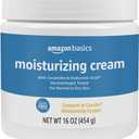Amazon Basics Moisturizing Cream for Face and Body, Fragrance-Free, with Ceramides, Hydrating for Dry Skin, 16 Ounces, 1-Pack