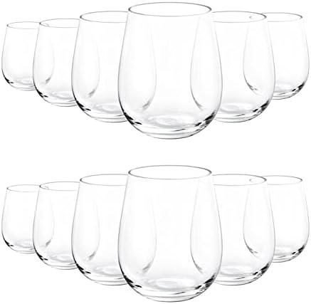 Amazon.com | KX-WARE Unbreakable 18-ounce Acrylic Stemless Glasses, set of 12 Clear: Glasses