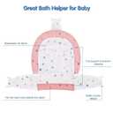 Colorlife Baby Bath Seat Support Net Infant Bathing Seat Support Mat, Adjustable Comfortable Non-Slip Three-Pointed Baby Shower Net Bathtub Sit Up Mesh for Newborn 0-12 Months-White(No Bathtub)