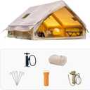 KGCKGC Large Inflatable Tents for 4-10 Person Camping, 5-Minute Quick Easy Setup Blow Up Tents, 4 Season Glamping Waterproof Oxford 2 Rooms House, Hot Instant Outdoor Air Tent for Family Parties