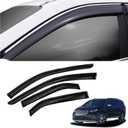 4 Pieces Tape-on Extra Durable Rain Guards Fit for 2017 2018 2019 2021 2022 2023 2024 2025 Chrysler Pacifica,Window Deflectors,Window Visors (Smoke Black) 94207