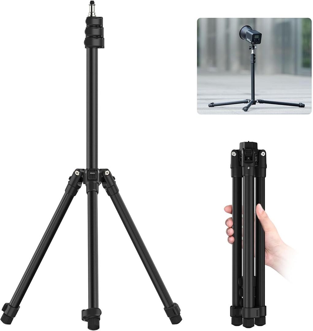 Ulanzi TT43 Extendable Photography Light Stand, Adjustable 6.23ft Aluminum Tripod, Reversible Portable Studio Lighting Tripod for Continute Output Lighting/Strobe Light/Webcams/Cameras/Softbox