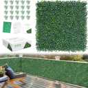 20x20Inch 6Pcs Grass Wall Panels, 4 Layers UV-Anti Boxwood Greenery Hedge with 50 Zip Ties, No Odor Artificial Fake Grass Backdrop Indoor Outdoor Privacy, Birthday Wedding Decor, 16.7 SQ FT