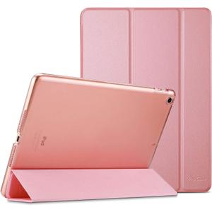 ProCase Smart Case for iPad 9.7 Inch iPad 6th/5th Generation 2018 2017(Model: A1893 A1954 A1822 A1823), Ultra Slim Lightweight Stand Cover with Translucent Frosted Back -Pink