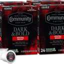Community Coffee Dark & Bold Exxtra Boost 96 Count Coffee Pods, Compatible with Keurig 2.0 K-Cup Brewers, 24 count (Pack of 4)