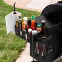 Goldusk Storage Bin for Traeger Grills with Paper Towel Holder and Drink Holder Accessories Outdoor Grill for Traeger Ironwood 650/885, PRO 575/780/34/22, for Pit boss, for Z-Grills Smoker Accessories