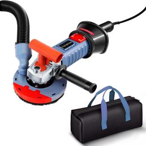 5 Inch Concrete Planer 1500W with Dust Extraction Shroud and Diamond Cup Wheel, Floor Carpet Vinyl & Tile Adhesive Removal Machine