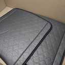 Universal Car Floor Mats,Faux Black Leather with Pink Diamond Carpet Glitter Crystal Rhinestones All Weather Waterproof Auto Liners Foot Pads Set