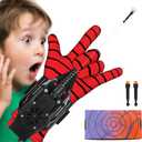 HNCSFW Spider Silk Launcher for Kids,Web Shooters- USB Type c Charging, Launch Distance 8ft - Can Grab Small Objects-Variety of Play Modes (Black) Kids Edition