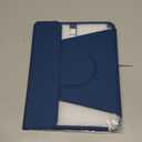 Harvopu for iPad 10th/11th Generation A16 Case with Keyboard, 360 Rotation Detachable Cover with Pencil Holder, Multi-Touch Trackpad, 7 Colors Backlit Keyboard for iPad (A16)/10th Gen (Navy Blue)