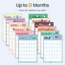 SUNEE Wall Calendar 2026 Large 22.75"x15.5", 21 Month from October 2025 to June 2027, Vertical Extra Large Monthly Calendar 2026 for Wall, Cute