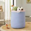 90L Large Blue Woven Rope Laundry Hamper Basket for Clohtes Boho Tall Rope Baskets for Blanket Baby Nursery Hamper for Girls Kids 17"Wide 22"Tall