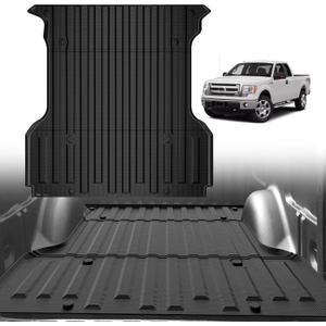 TripleAliners Truck Mat Compatible with 2004-2014 Ford F150 Accessories 5.5FT Accessories, Truck Bed Mat Heavy Duty Custom Fit All Weather Protection TPE Pickup Liner