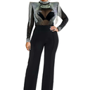 Women's Sparkle Rhinestone Jumpsuits for Women Sexy Party Night Out L