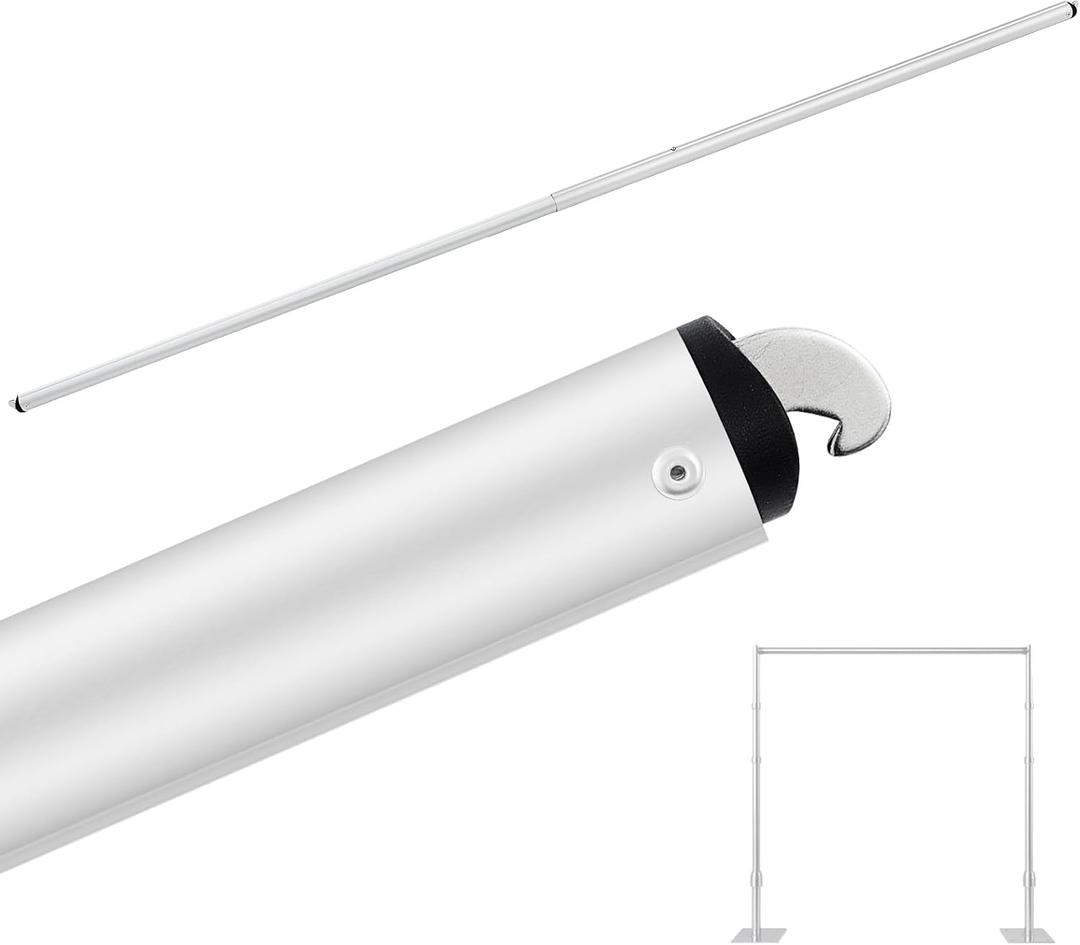 Zonon 1 Pcs 4-7ft Double Layer Adjustable Crossbar and Hangers for Use with Pipe and Drape Kit Pipe and Drape Crossbar for Backdrop Stand, Background Curtain and Wedding Decor