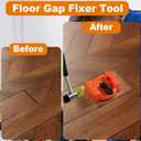 2026 Upgraded Floor Gap Fixer Tool with 5PCS Sticky Pads and Rubber Mallet, Dual-Sided Striking Vacuum Suction Plank Gap Repair Kitfor Vinyl, Wood, Laminate Floor