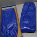 AnTools 25" Heavy-Duty PVC Chemical Gloves, Waterproof Long-Sleeve Work Gloves with Cotton Liner and Non-Slip Grip, for Lab, Pool Cleaning, Oil, and Industrial Work, Blue, Large