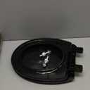 Toilet Seat, Slow Close, Soft Touch, Ultra-Smooth Matte Finish (No Orange-Peel Texture), Premium Moulded Wood, Quick Release, PIKLiDS (Black, Round)