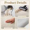 Nuanchu 8x10ft Faux Wool Area Rugs for Living Room, Beige