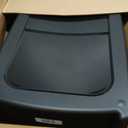IRIS USA Cat Litter Box XX-Large Open Top with High Sided Walls Tall Scatter Shield Scoop Included Easy Clean Plastic Pan for Big Cats Kittens Multi-Cat Households 30"L x 20"W x 14"H Black