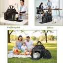 Expandable Pet Carrier Bag - Airline-Approved, Breathable Mesh, Secure Zippers, Padded Handle & Multi-Pockets (Dark Grey), 17"L x 11"W x 11"H