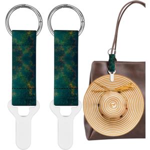 hat clip for travel on bag, beach vacation essentials, essential accessories for travel handbags, backpacks and luggage (Forest 1)