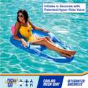 SwimWays Spring Float Premium Recliner Pool Lounger, Inflatable Pool Floats Adult with Fast Inflation for Ages 15 & Up