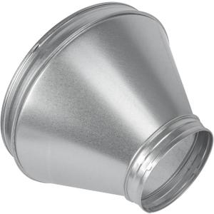 12"" to 6"" Inch Round Duct Reducer - Galvanized Steel Pipe Increaser - Coupling for Round Duct Ventilation Systems - Heating & Cooling, HVAC, Gray