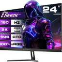 24" QHD 180Hz IPS Gaming Monitor,1ms FreeSync,100%sRGB,95%DCI-P3,DP1.4,VESA