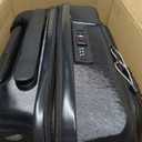 TRAVELARIM 20 Inch Carry On Luggage 22x14x9 Airline Approved, Carry On Suitcase with Wheels, Hard-shell Carry-on Luggage, Durable Luggage Carry-On, Black Small Suitcase with Cosmetic Case