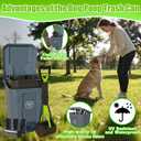 Outdoors Pet Waste Station 20L/5 Gallon Dog Poop Trash Can with Lid Foot Pedal, Removable Inner Bin,Includes 200 Bonus Waste Bags & Long Handle Green Pooper Scooper