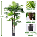 Erimda 8.2FT Artificial Phoenix Palm Tree Artificial Plants Indoor Outdoor Large Faux Coconut Silk Palm Tree Tropical Fake Tree Faux Sago Palm Plant for Modern Farmhouse Yard Outside Patio Poolside