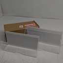 Qozary Clear Acrylic Magnetic File Holder - 2 Pack Magazine Rack for File Cabinets, Magnetic Mail Holder, File Organizer for Refrigerator, White Board, Office