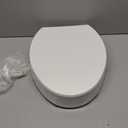 KOHLER 25875-0 Hyten 3" Height, Elevated Soft Close Elongated Toilet Seat, Contoured Seat with Grip-Tight Bumpers, Quick-Attach Hardware, No Slam Toilet Seat, White