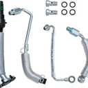 4PCS Turbo Oil Return Drain Line and Oil Feed Pipe Kit Compatible with Chevy Cruze Sonic Trax & Buick Encore 1.4 L4 55568031 55592600 25198546 55567067 55587854