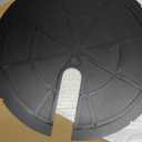 18 inch Metal Slotted Sump Pump Cover, Black Decorative Submersible Outdoor Water Well Covers, Septic Tank Lids Protection for Sewage Pump, Sump Basin, Sump Bucket (1, Black)