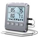 Dual Probe Meat Thermometer Digital for Cooking, Grilling & Smoking with Large LCD Backlight & Alarm, Kitchen Food Grill Thermometer, Smoker Accessories for BBQ, Oven, Oil Fry, Gifts for Men