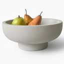 OAKOA Concrete Fruit Bowl for Kitchen Counter  Large Decorative Bowls for Home Decor  Modern Key Bowl for Entryway Table  Pedestal Bowl for Keys