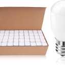 50 Pack Christmas Village Replacement Light Bulb, E12 Base, 6W 120V, White