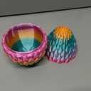 QOUXZ Dynamic 3D Printed Dragon Eggs with Dragon Inside，Wings Movable Feathered Wyvern,Full Articulated Crystal Flying Fidget Archaeoptera Animals Toy