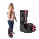 Brace Direct Pediatric Walking Boot  Kids Fracture Boot for Foot Injuries, Ankle Sprains & Post-Op Recovery, Pink (Large, US Kids 11.5K1.5)