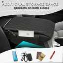 Rilsen Custom for Center Console Cover 2025 2026 Toyota 4runner Armrest Cover Accessories PU Leather Armrest Seat Box Cover Protector with Pockets Storage Bag