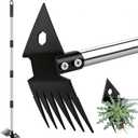 2-in-1 Weed Puller Tool,Dual-Head Garden Hoe Weeder Tool with Long Handle,Heavy Duty Manganese Steel Weeding Tool for Gardening,Uprooting Weed Remover for Yard Lawn Patio and Garden