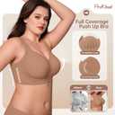 ProKloud Jelly Bras for Women No Underwire Wireless Bra with Support and Lift Full Coverage Plus Size Comfy Seamless Bra, Medium