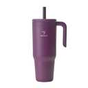 REDUCE Chiller Vacuum Insulated 40 oz Tumbler with Spill-Proof Silicone Straw - Sustainable Tritan Renew Lid with Water Intake Markers - Soft Sit Base Travel Mug - Dishwasher Safe - Midnight Plum