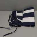 Magpie Fabrics Indoor Outdoor Cushion Cover Replacement 2 Pack, NO Insert! Water Repellent Slipcover with Ties Christmas Decor for Patio Garden Chair Seat Sofa Bench Wicker(Navy White, 20x18x4 Inch)