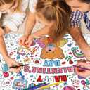 6 x Nicime 43.3x31.5Inch Valentine's Day Giant Coloring Poster with Picture, Birthday Gift Painting Poster, Art Crafts Activity Drawing Paper in School, Classroom, Home, Party for Boys, Girls, Kid (Colorful)