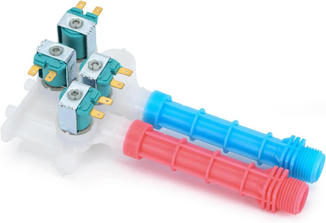 134637810 Washer Water Inlet Valve OEM - Compatible with Frigidaire Kenmore Electrolux Crosley Washing Machine, Replaces 1482877 AP4368791 134637800 PS2349248