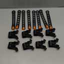 8Pcs Bike Rack Straps Replacement Parts Bicycle Hitch Strap Bike Rack Cradle Replacement Bike Tie Down Straps Replacement Rubber Straps Spare Hook fit 1 Inch Tube (Orange)